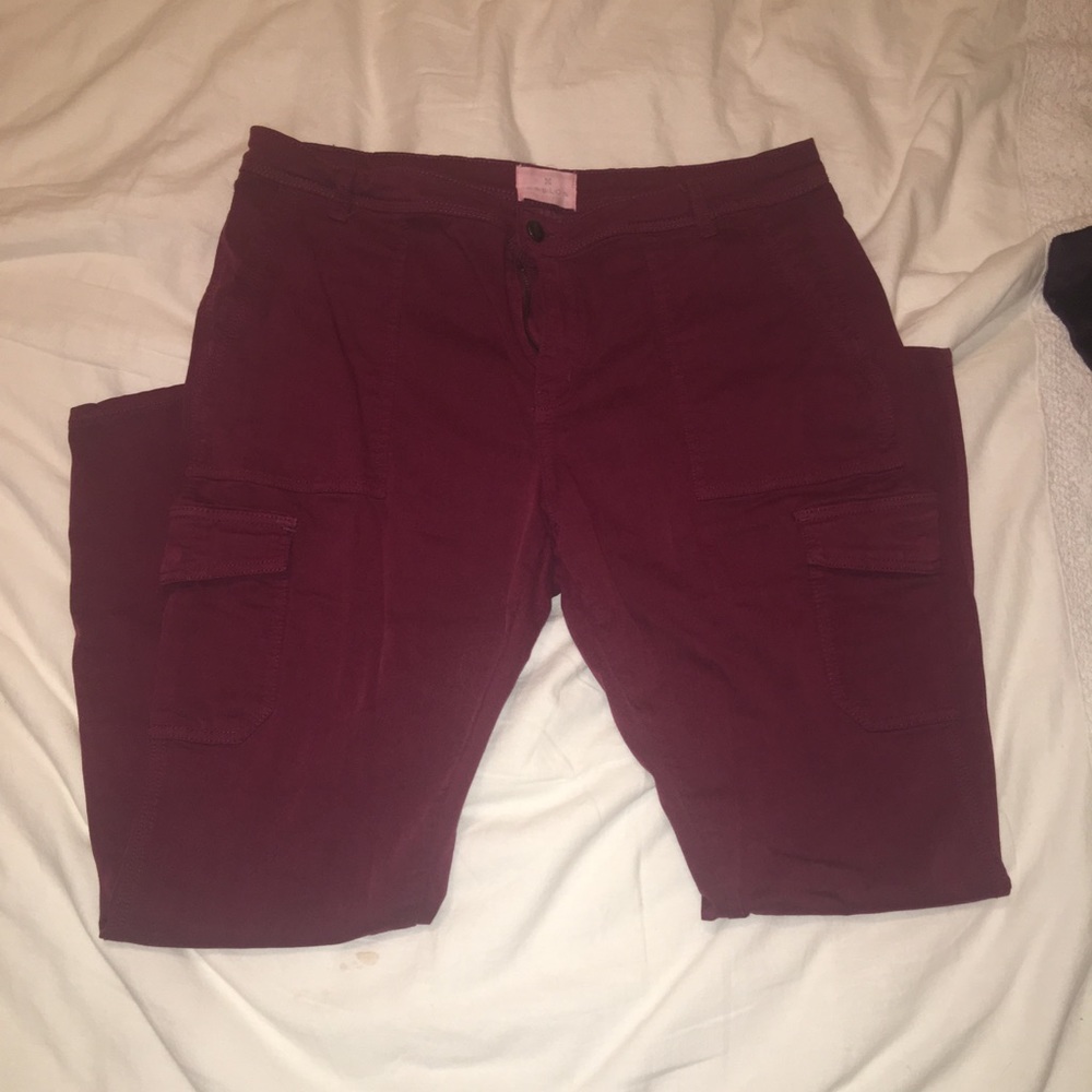 Caslon burgundy utility pants
